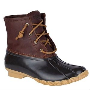 Sperry Duck Boots Brown Leather
